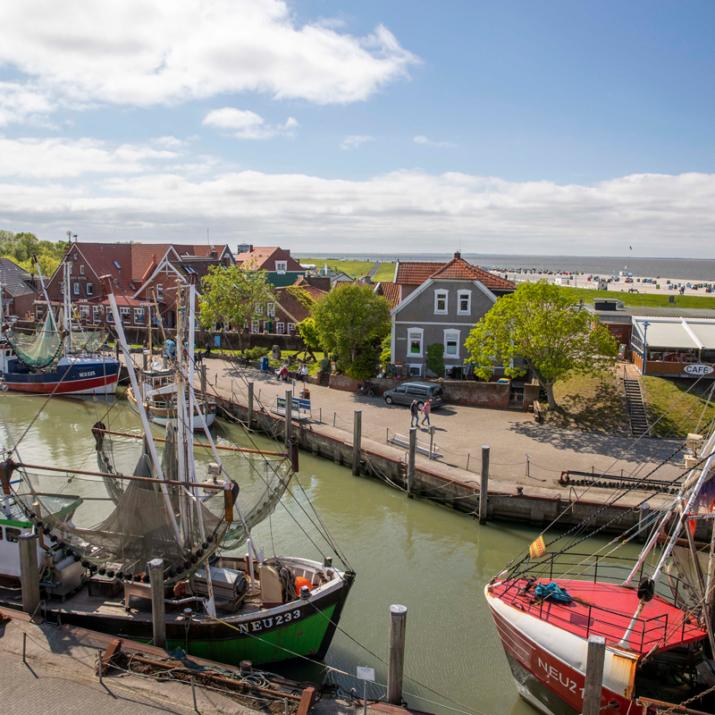 Hafenkutter an der Nordseeküste von Neuharlingersiel